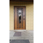 Входная дверь с терморазрывом со стеклом в дом Термо ЛАЦИО Golden