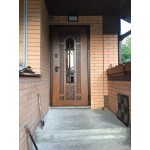 Входная дверь с терморазрывом со стеклом в дом Термо ЛАЦИО Golden
