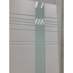 Дверь S11h эмаль белая стекло белая лакобель