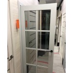Двери эмалит Parma 1222 серый со стеклом | Парма 1222