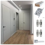 Скрытые двери INVISIBLE 230 см | Двери скрытого монтажа с алюминиевой кромкой 230 см