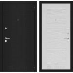 Входная металлическая дверь Classic шагрень черная или медный антик (на выбор) 06  Белое дерево