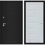 Входная металлическая дверь Classic шагрень черная или медный антик (на выбор) 14 Дуб кантри белый горизонтальный