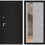 Входная металлическая дверь Classic шагрень черная или медный антик (на выбор) зеркало 19 Грей софт