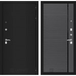Входная металлическая дверь Classic шагрень черная или медный антик (на выбор) 22 Графит софт, черная вставка