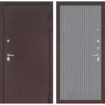 Входная металлическая дверь Classic шагрень черная или медный антик (на выбор) 29 Серый рельеф софт