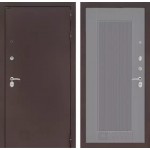Входная металлическая дверь Classic шагрень черная или медный антик (на выбор) 30 Серый рельеф софт