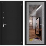 Входная металлическая дверь Classic шагрень черная или медный антик (на выбор) зеркало 18 бетон