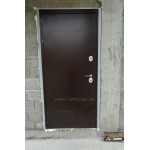 Входная дверь Термо Магнит 01 - беленый дуб стекло черное