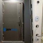 Входная дверь FORMА 25 - белый софт черный молдинг