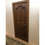 Межкомнатные двери шпон дуба Муар тон орех-2