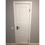 Дверь Турин белая эмаль со стеклом