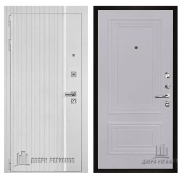 Входные двери Президент лайн Престиж 1/2 серый шёлк (RAL 7047) эмаль