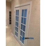 Двери Прованс белая эмаль со стеклом