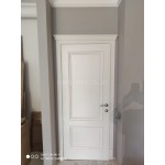 Двери Смальта 07 белая эмаль RAL 9003 со стеклом с установкой