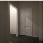 Двери Scandi 3V белая эмаль стекло ромб
