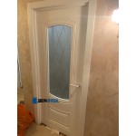 Двери Форте белая эмаль со стеклом