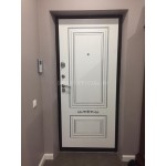 Входные двери в квартиру Гера-2 венге | Смальта 04 белая эмаль патина серебро