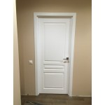 Дверь Турин белая эмаль со стеклом